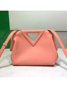 Bottega Veneta Calfskin Small Point Top Handle Bag Peachy Pink 2021