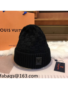 Louis Vuitton Patch Knit Hat Black 2021 110521