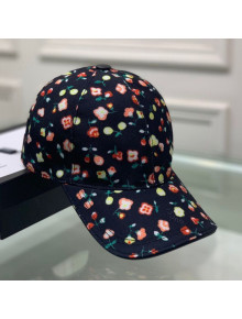 Gucci Liberty London Floral Baseball Hat Black/Multicolor 2020