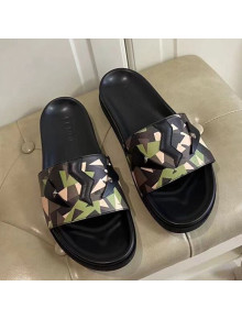 Fendi Men's Famouflage Flat Slide Sandals 01 2021