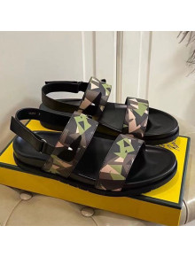 Fendi Men's Famouflage Flat Slide Sandals 02 2021