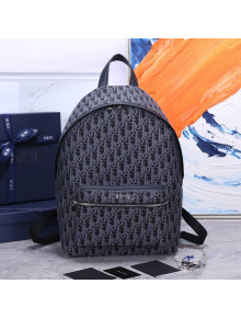 Dior Oblique Canvas Medium Backpack Blue 2021 120228