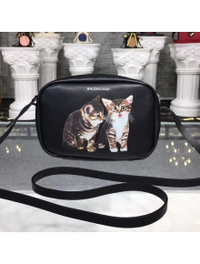 Balen...ga Calfskin Kitten Everyday Camera Bag XS Black 2018