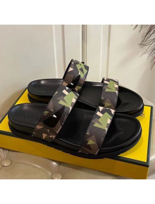 Fendi Men's Famouflage Flat Slide Sandals 03 2021
