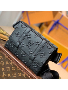 Louis Vuitton Trunk Slingbag in Monogram Seal Leather M57952 Black 2021