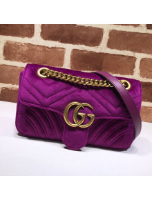 Gucci GG Marmont Velvet Mini Bag 446744 Lilac Pink 2021
