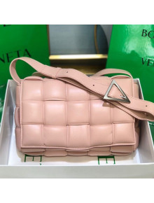 Bottega Veneta Padded Cassette Medium Crossbody Messenger Bag Light Pink 2021