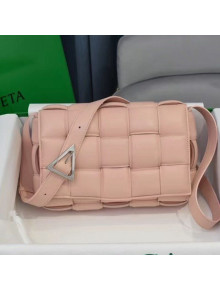 Bottega Veneta Padded Cassette Medium Crossbody Messenger Bag Matte Pink 2021