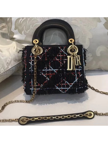 Dior Mini Lady Dior Bag Embroidered with Cannage Beads 2018