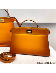 Fendi Peekaboo ISeeU EAST-WEST Bag in Orange Leather 2021
