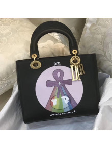 Dior Lady Dior Bag in Calfskin with Tarrow Print Black 2018