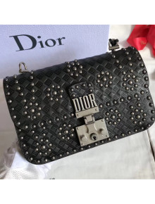 Dior Dioraddict Clutch Bag in Studded Calfskin Black 2018