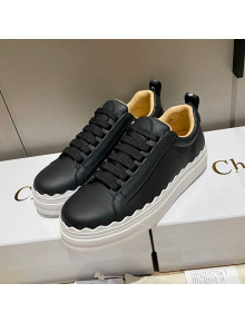 Chloe Leather Sneakers Black 2021 111735