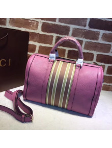 Gucci 247205 Medium Calfskin Leather Boston Bag Pink