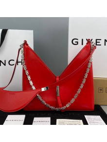 Givenchy Small Cut Out Bag in BoxLeather with Chain Red 2021