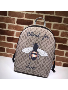 Gucci Bee Print GG Supreme Backpack 419584