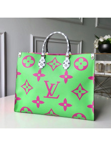 Louis Vuitton Giant Monogram Shopping Tote Bag M44570 Green/Lilac 2019