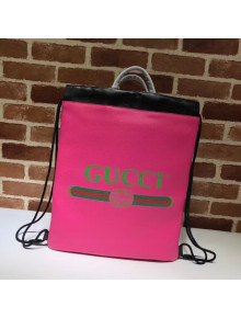 Gucci Coco Capitán Logo Backpack Rosy 494053 
