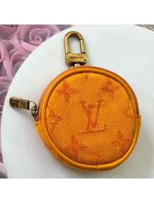 Louis Vuitton Monogram Denim Round Bag Charm & Key Holder M68291 Ochre Yellow 2019