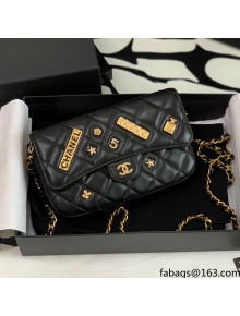 Chanel Lambskin Classic Flap Phone Holde with Chain AP2096 Black 2021