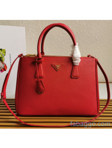 Prada Medium Saffiano Leather Prada Galleria Bag 1BA274 Red 2020