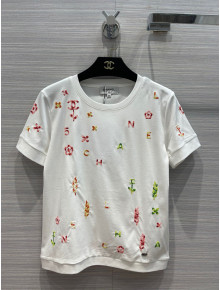 Chanel Cotton T-shirt CHT22851 White 2022