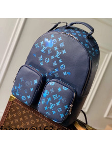 Louis Vuitton Multipocket Backpack Bag in Ink Blue Watercolor Leather M57841 2021