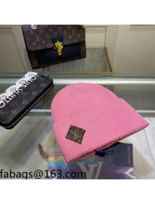 Louis Vuitton Wool Patch Knit Hat Pink 2021 110593