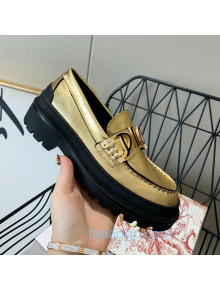 Dior x Shawn Explorer Platform Loafers in Gold Metallic 06 2020