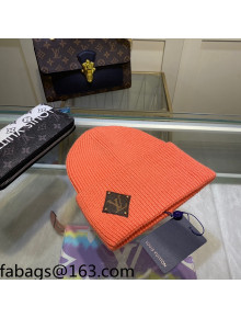 Louis Vuitton Wool Patch Knit Hat Orange 2021 110595