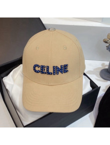Celine Canvas Baseball Hat Beige 2021 15