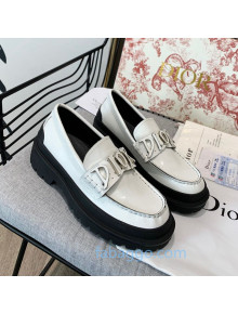 Dior x Shawn Explorer Matte Platform Loafers in White Snow Calfskin 08 2020
