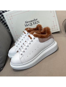 Alexander Mcqueen Calfskin and Shearling Sneakers White/Brown 2021 111824