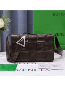 Bottega Veneta Cassette Small Crossbody Bag in Wax Maxi Calfskin Fondant Brown 2021