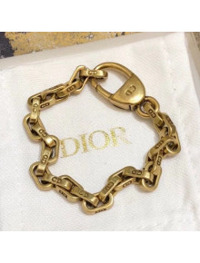 Dior Vintage CD Metal Bracelet Aged Gold 2020