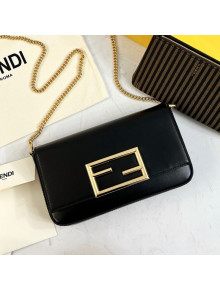 Fendi Leather Wallet on Chain with Pouch/Mini Bag 8521 Black 2021