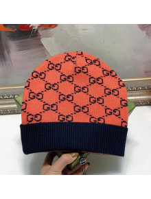 Gucci Wool Blend Knit Hat Orange 2021