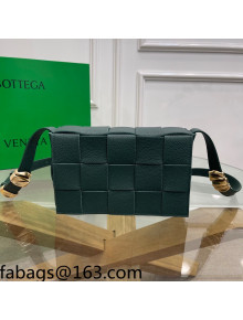Bottega Veneta Cassette Small Bag in Maxi Grained Calfskin Raintree Green 2021