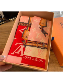Louis Vuitton Silk Twilly Bandeau 8x120cm LV20631 Pink/Red 2020