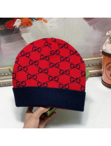 Gucci Wool Blend Knit Hat Red 2021
