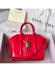 Givenchy Mini Antigona Lock Bag in Box Leather Red 2022