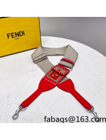Fendi Strap You Ribbon Shoulder Strap Beige/Red 2021 912