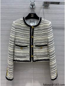 Chanel Tweed Jacket CHJ30156 Black/White 2022