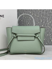 Celine Nano Belt Bag In Grained Calfskin Light Green 2020
