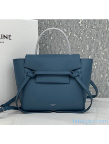 Celine Nano Belt Bag In Grained Calfskin Blue 2020