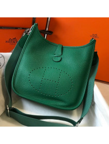 Hermes Evelyne Bag 29cm in Togo Calfskin Emerald Green 2021