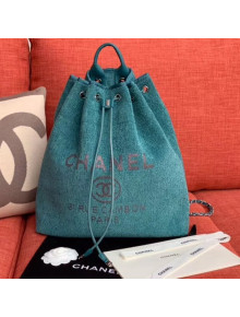 Chanel Cambo Canvas Backpack Blue 2020