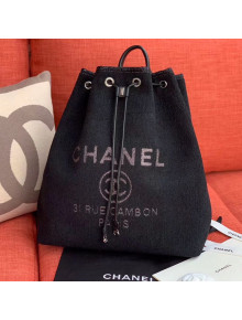 Chanel Cambo Canvas Backpack Black 2020