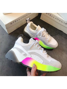 Stella McCartney Eclypse Lace-up Sneaker in Calfskin and Suede White 2019