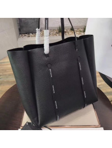 Balen...ga Calfskin Medium Everyday Tote Bag M with Logo Printed on Handles Black 2018